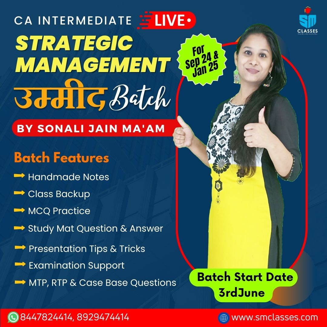 CA Inter SM LiveHome Batch Sep 2024 / Jan 25 By Sonali Ma'am CA Inter SM LiveHome Batch Sep 2024 / Jan 25 By Sonali Ma'am