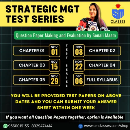 CA Inter SM Test Series By Sonali Ma’am