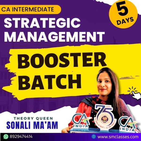 CA Inter SM Booster Batch for Sep 25 Exam By Sonali Jain Ma'am